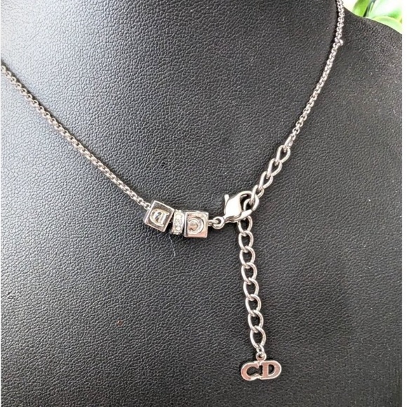 Vintage Dior CD Silver Dice necklace - Picture 2 of 6